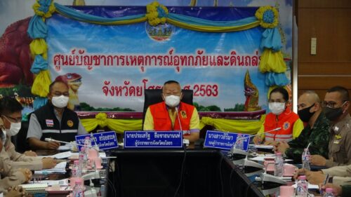 พมจ.ยโสธร เข้าร่วมประชุมศูนย์บัญชาการเหตุการณ์อุทกภัยและดินถล่มจังหวัดยโสธร พ.ศ.2563