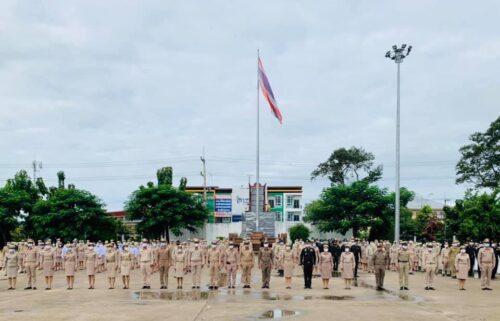 พมจ.ยโสธร ร่วมกิจกรรม “วันพระราชทานธงชาติไทย”