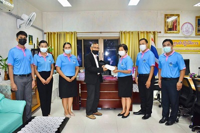 รับมอบทุนสนับสนุนการจัดกิจกรรมโครงการน้ำพระทัยพระราชทานส่วนภูมิภาค สภาสังคมสงเคราะห์แห่งประเทศไทย ในพระบรมราชูปถัมภ์ ประจำปี 2564 จำนวน 30,000 บาท