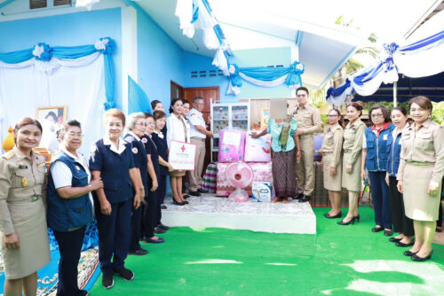 ร่วมพิธีการส่งมอบบ้านตามโครงการกาชาดจังหวัดยโสธร  ประจำปี 2566